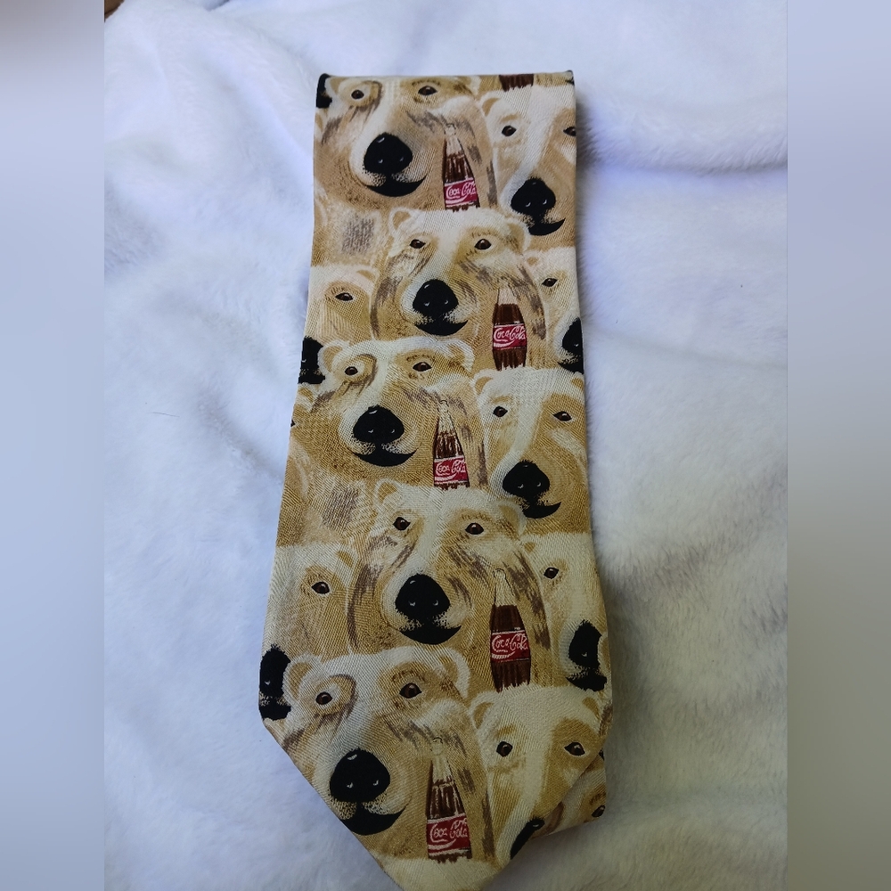 Coca Cola Polar Bear 100% Silk Tie Cool